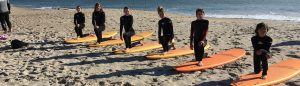 kids in long wetsuits