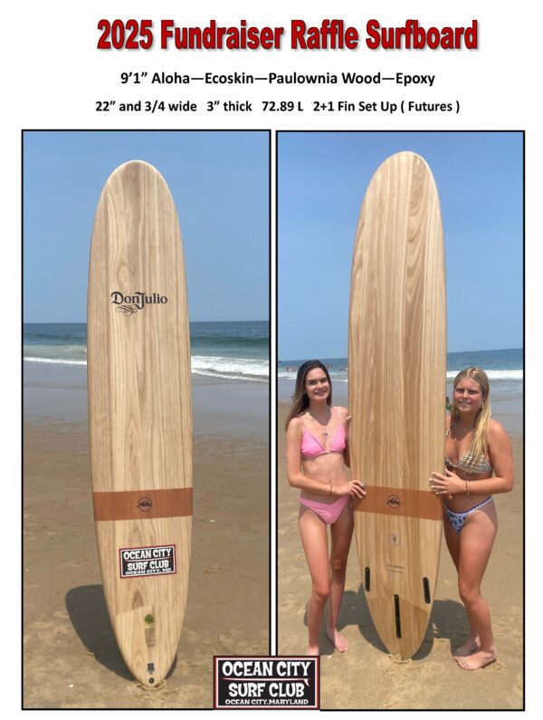 9’1” Aloha, Ecoskin, Paulownia Wood, Epoxy